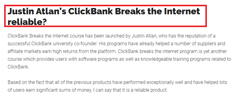 ClickBank Breaks The Internet Review