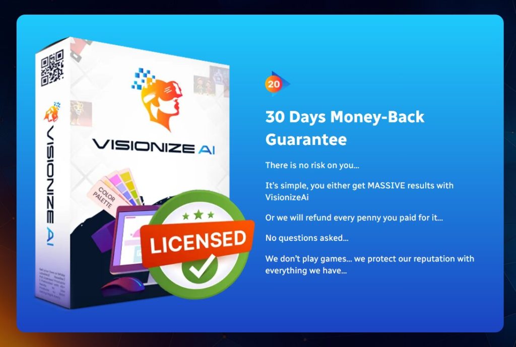 Visionize AI Review Money Back Guaratntee